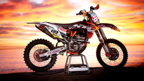 Wallpaper Bull, KTM, Bike, Red, Dirt