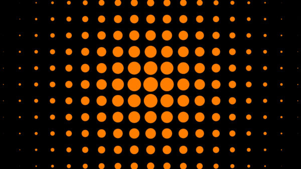 Wallpaper Orange, Desktop, Mobile, Circles, Abstract, Abstraction, Black, Shapes