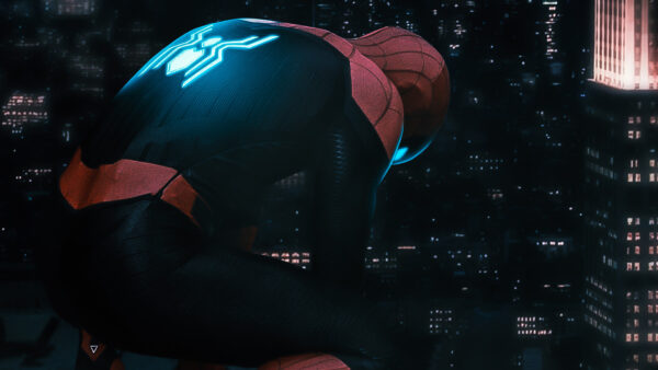 Wallpaper Building, From, Lights, Desktop, Nighttime, With, Background, Spider, Man, Far, Sitting, During, Home