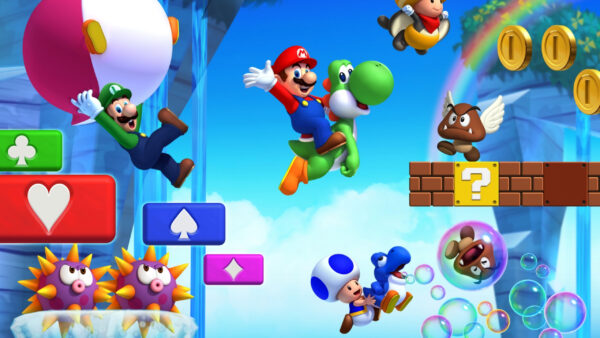 Wallpaper Luigi, Games, Goomba, Yoshi, Mario, Toad, Nintendo