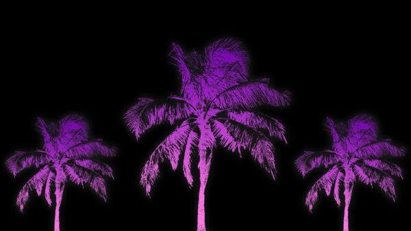 Wallpaper Painting, Desktop, Purple, Trees, Palm