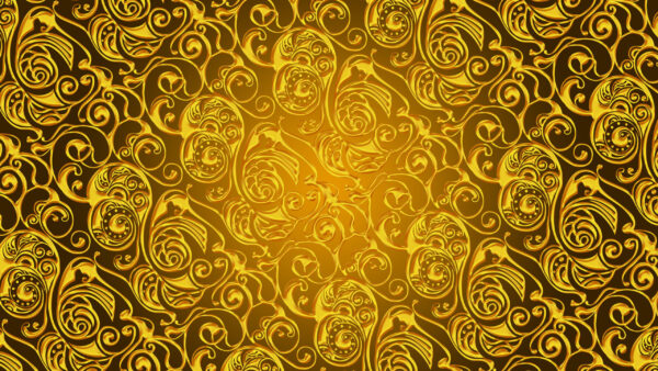 Wallpaper Golden, Gold, Fractal, Art