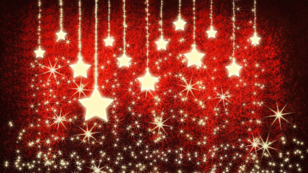 Wallpaper Background, Desktop, Star, Hanging, Stars, Christmas, Red