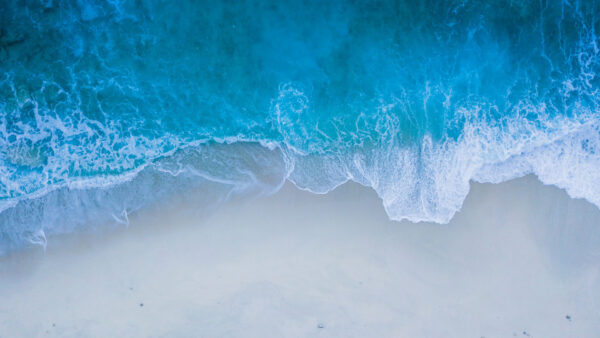Wallpaper View, Surf, Ocean, Sand, Aerial, Waves