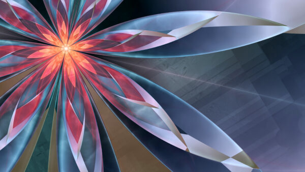 Wallpaper Orange, Desktop, Digital, Art, Ash, Fractal, Trippy, Flower