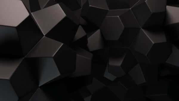 Wallpaper Black, Shape, Geometric, Octagon