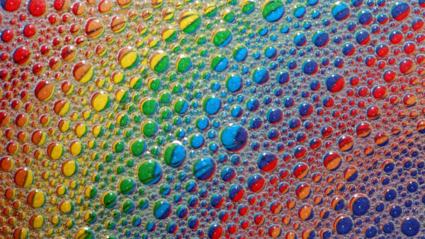 Wallpaper Colorful, Trippy, Bubbles, Full, Frame