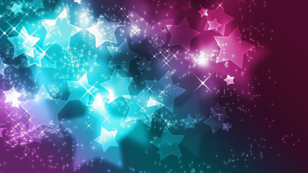 Wallpaper Girly, Pink, Glittering, Blue, Stars