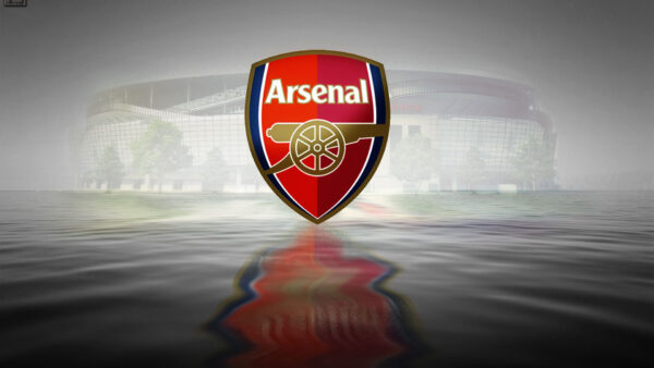 Wallpaper With, Reflection, Arsenal, Logo, Water, Above