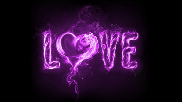 Wallpaper Love, Purple, Background, Black, Word
