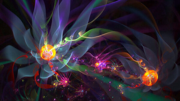 Wallpaper Blossom, Colorful, Trippy, Flower, Abstraction, Fractal