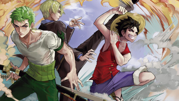 Wallpaper One, Luffy, Sanji, Zoro, Piece, Roronoa, Monkey