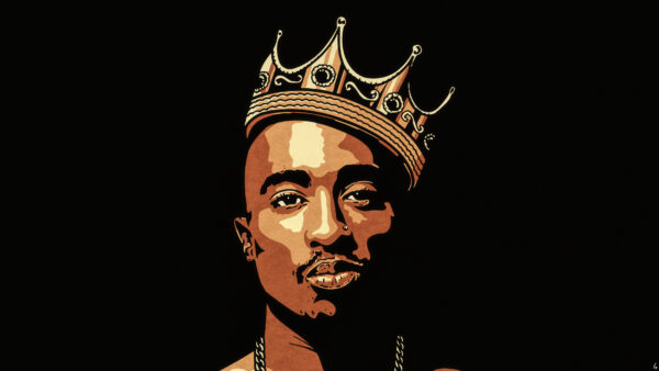 Wallpaper Tupac, Desktop, Background, Black, Music, 2Pac, Crown, Head, Having