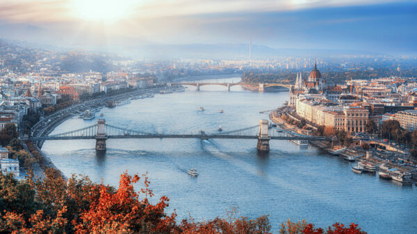 Wallpaper Between, Bridge, Travel, Hungary, River, Desktop, Mobile, Budapest