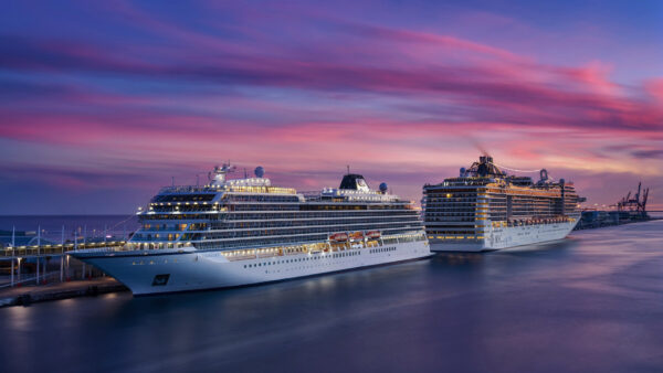Wallpaper Cruise, Under, Blue, Port, Ship, Sky, Purple, Desktop, And, Ships