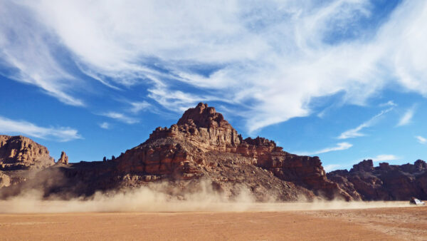 Wallpaper Mountain, Dust, Mountains, Cloud, African, Desert, Tassili, Hoggar, Algeria, N’Ajjer, Africa