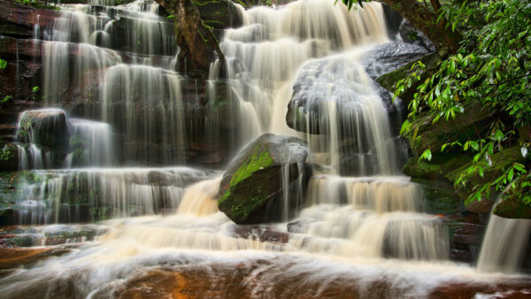Wallpaper Waterfalls, Fall, Cascade, During, Nature, Australia, Desktop