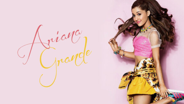 Wallpaper Grande, Singer, Background, American, With, Pink, Ariana