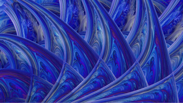 Wallpaper Lines, Blue, Shapes, Abstract, Fractal, Abstraction, Mobile, Desktop