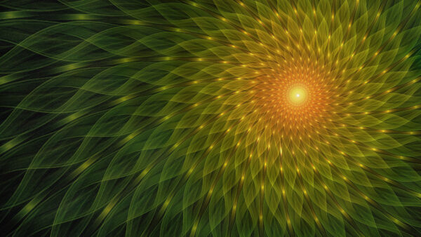 Wallpaper Funnel, Desktop, Pattern, Mobile, Glow, Green, Yellow, Abstraction, Art, Fractal, Abstract