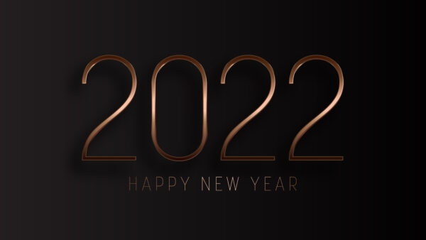 Wallpaper Brown, 2022, Black, Year, Background, Happy, New