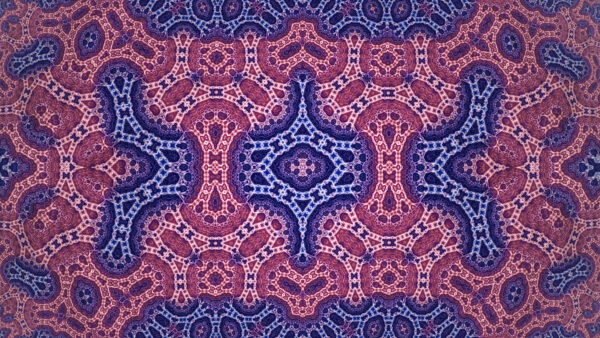 Wallpaper Mobile, Desktop, Pattern, Peach, Abstract, Blue, Fractal, Abstraction, Color