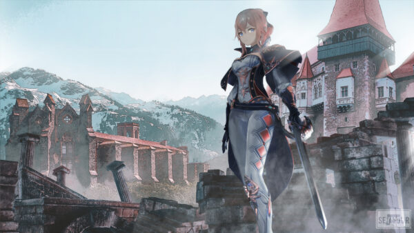 Wallpaper Background, Sword, Genshin, Sky, With, Impact, Jean, Standing, Blue