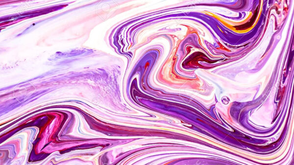 Wallpaper Purple, Lines, Stains, Wavy, Light, Liquid, White, Pink