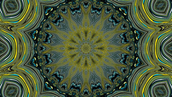 Wallpaper Abstract, Pattern, Abstraction, Green, Yellow, Kaleidoscope, Blue