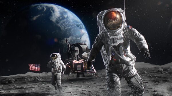 Wallpaper Astronauts, Moon