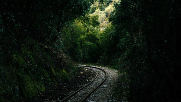 Wallpaper Mountain, Tracks, Railroad, Path