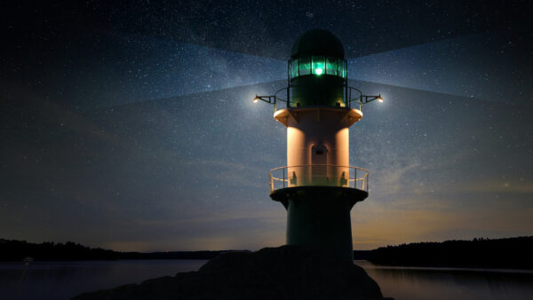 Wallpaper Lighthouse, Night