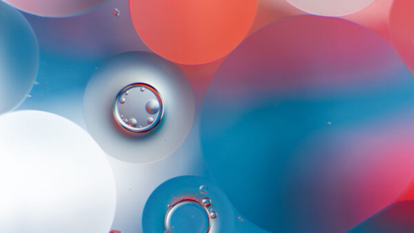 Wallpaper Mobile, Bubbles, White, Abstract, Desktop, Round, Water, Blue, Orange