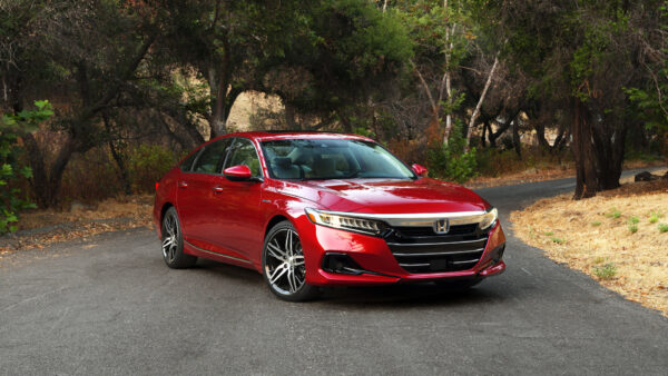 Wallpaper Desktop, Cars, HYbrid, Touring, Accord, Red, 2021, Honda