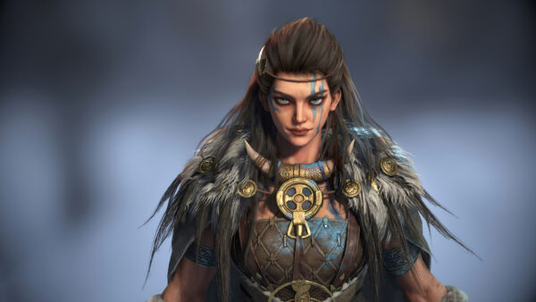 Wallpaper Woman, Blur, Viking, Background, Warrior, Fantasy