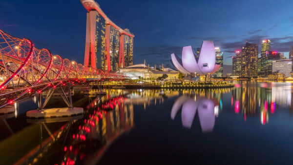 Wallpaper With, Reflection, Marina, Desktop, During, Travel, Bay, Sands, Nighttime, Building
