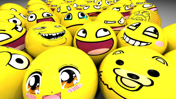 Wallpaper Emotion, Emoji, Balls, Fun, Yellow