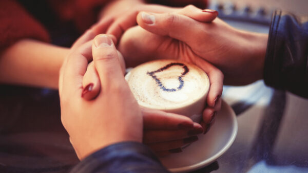 Wallpaper Coffee, Couple, Cup, Hands, Covered, With