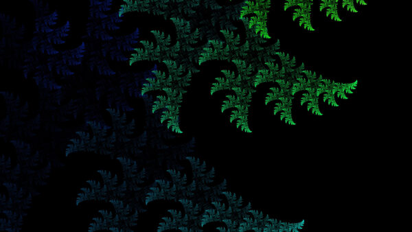 Wallpaper Mobile, Desktop, Fractal, Abstraction, Green, Leaves, Abstract, Pattern