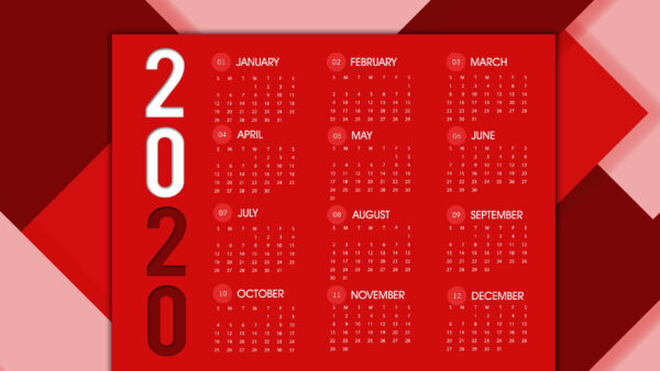Wallpaper Background, Desktop, October, Red, Calendar