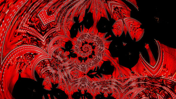 Wallpaper Black, Abstraction, Red, Pattern, Fractals, Abstract