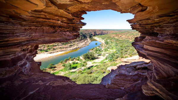 Wallpaper Nature, During, River, Rock, Daytime, Landscape, Horizon