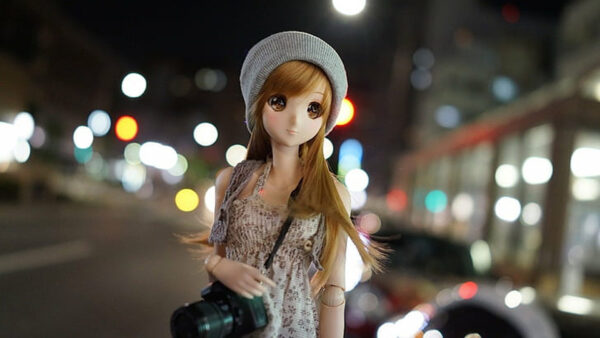 Wallpaper Bokeh, Background, Lights, Beautiful, Doll, Camera, Cute, Colorful, With