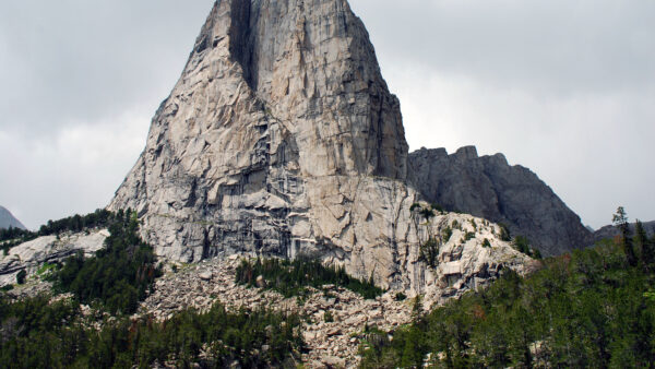 Wallpaper Blue, Rock, Background, Sky, Bushes, Trees, Nature, Mountain