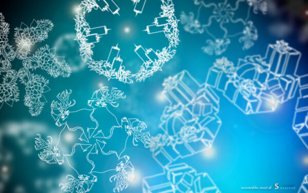 Wallpaper Christmas, Snowflakes