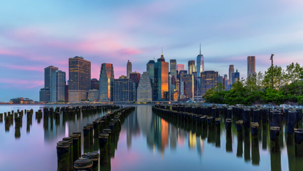 Wallpaper Sunrise, Park, Brooklyn, Bridge