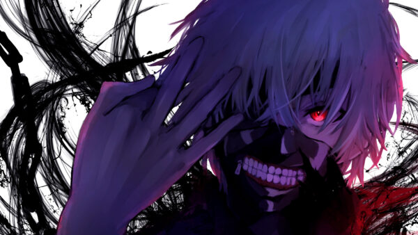 Wallpaper Ghoul, Ken, Eyes, Desktop, Red, Hair, Kaneki, Purple, Tokyo