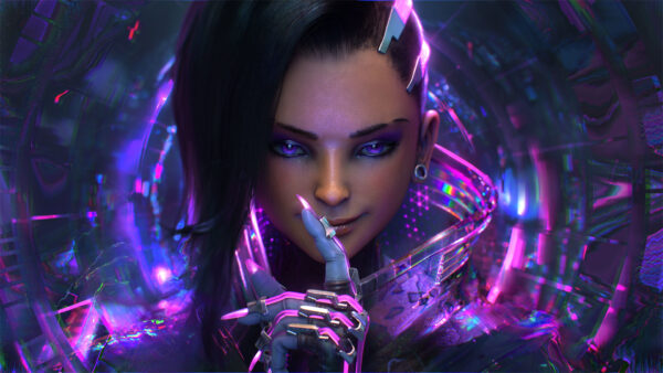 Wallpaper Overwatch, Sombra, Artwork