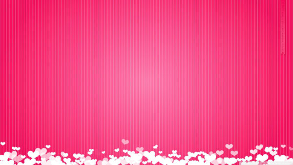 Wallpaper Hearts, Pink, White, Background, Desktop, Lines
