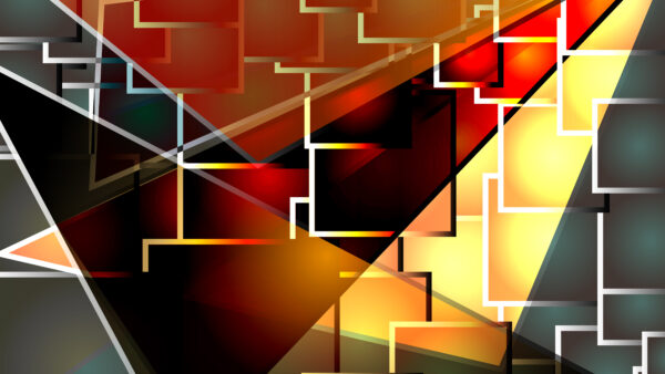 Wallpaper Abstract, Red, White, Orange, Desktop, Yellow, Geometic